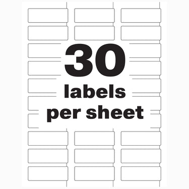 Avery White Asset Tag Labels, 3/4